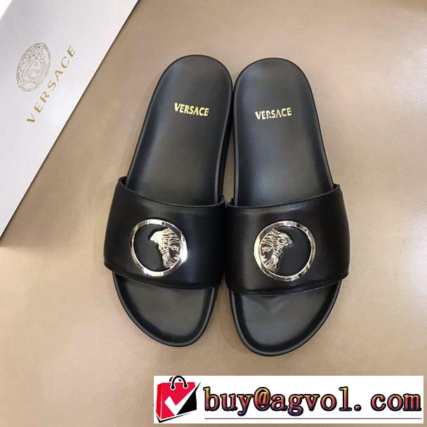  サンダル 春夏を感じさせる  ヴェルサーチ大人っぽいファション感 VERSACE 2色可選 2019春夏の大注目トレンド