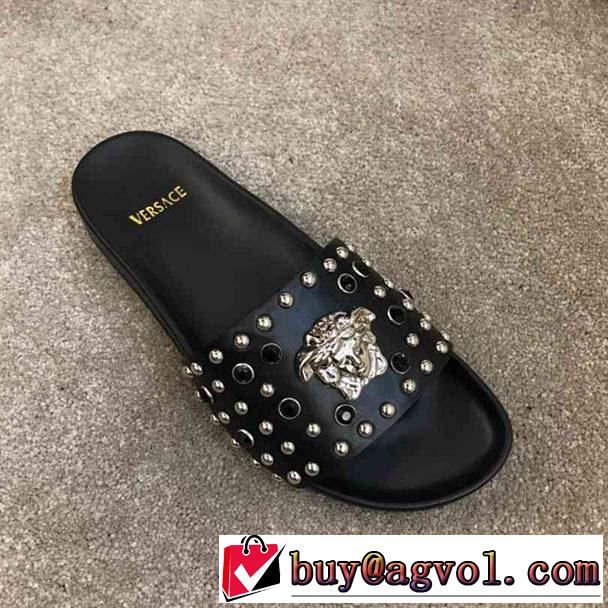  【2019春夏】最新コレクション 柔らかい印象に上質  サンダル  ヴェルサーチVERSACE 2色可選 着回し力も抜群です！