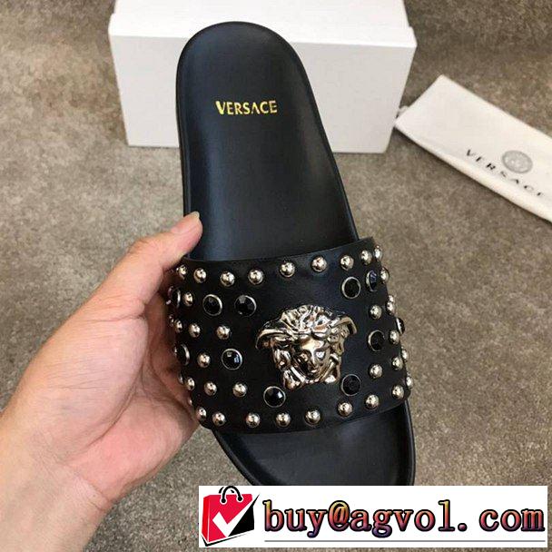  【2019春夏】最新コレクション 柔らかい印象に上質  サンダル  ヴェルサーチVERSACE 2色可選 着回し力も抜群です！