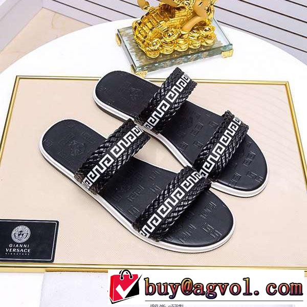 サンダル 最も目立ったブランド新品  2019夏色っぽさ ヴェルサーチVERSACE 夏の王道　適度な上品さ 2色可選 
