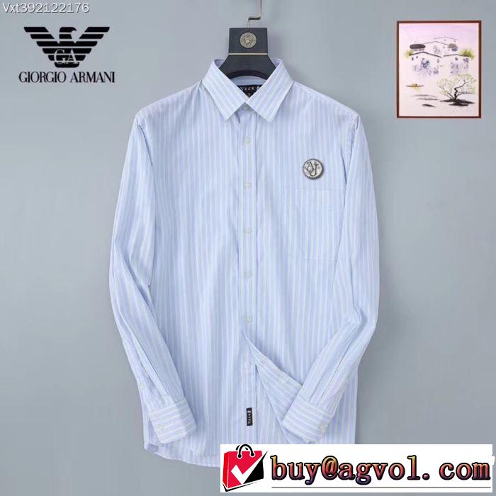  2019夏色っぽさ 長袖 /ロンT/ロングT/ロングTシャツ  アルマーニ ARMANI ドレスアップ効果も抜群 