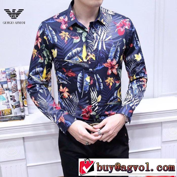 2色可選  知的優秀アイテム 長袖 /ロンT/ロングT/ロングTシャツ2019年春夏流行ファッション  アルマーニ ARMANI