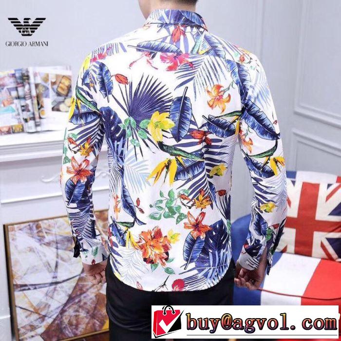 2色可選  知的優秀アイテム 長袖 /ロンT/ロングT/ロングTシャツ2019年春夏流行ファッション  アルマーニ ARMANI