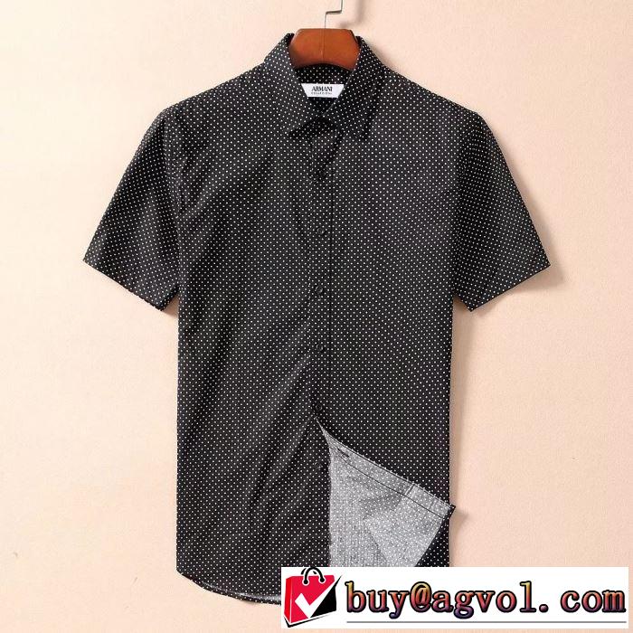  【2019年】夏のファッション2色可選  シャツ アルマーニカジュアルファッションを楽しもう ARMANI