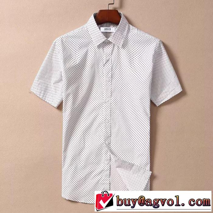 【2019年】夏のファッション2色可選  シャツ アルマーニカジュアルファッションを楽しもう ARMANI