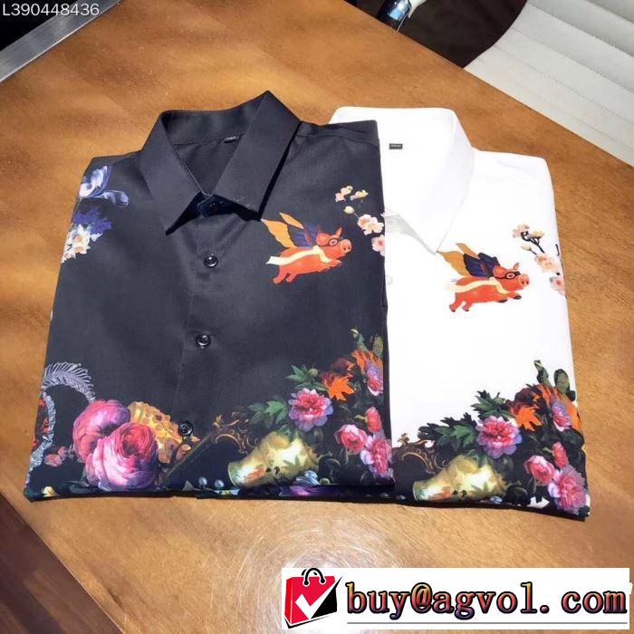 新しい斬新なスタイル ドルチェ＆ガッバーナ Dolce&Gabbana2019夏ファション新品  長袖 /ロンT/ロングT/ロングTシャツ 2色可選