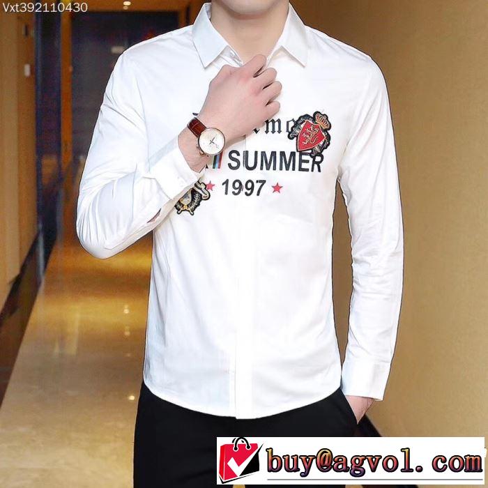 長袖 /ロンT/ロングT/ロングTシャツ 2色可選 大人のこなれた着こなし ドルチェ＆ガッバーナ Dolce&Gabbana 2019SSのトレンド商品