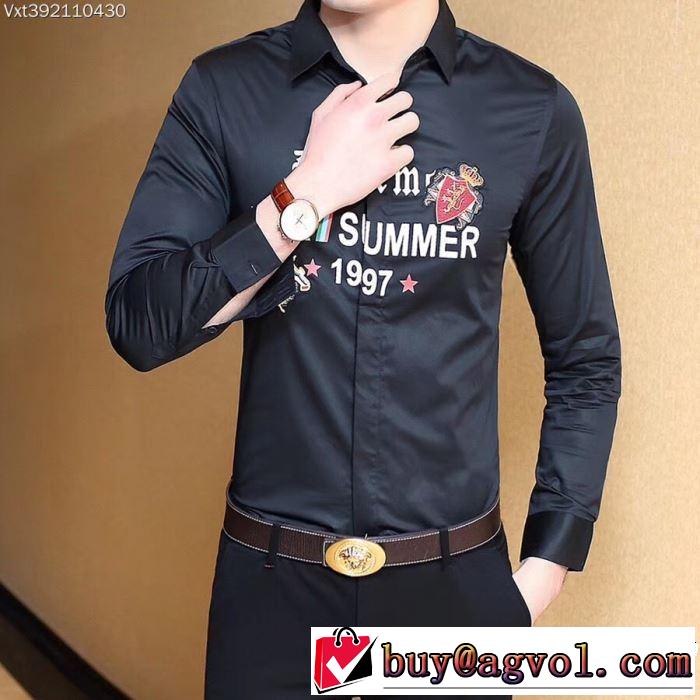 長袖 /ロンT/ロングT/ロングTシャツ 2色可選 大人のこなれた着こなし ドルチェ＆ガッバーナ Dolce&Gabbana 2019SSのトレンド商品