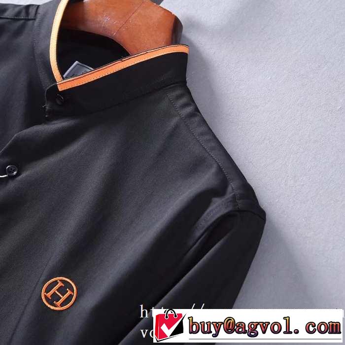 メンズ シャツ 激安 最高級通販 エルメス スーパーコピー ロング シャツHERMES 服サイズ感着こなし カジュアル シンプル 逸品