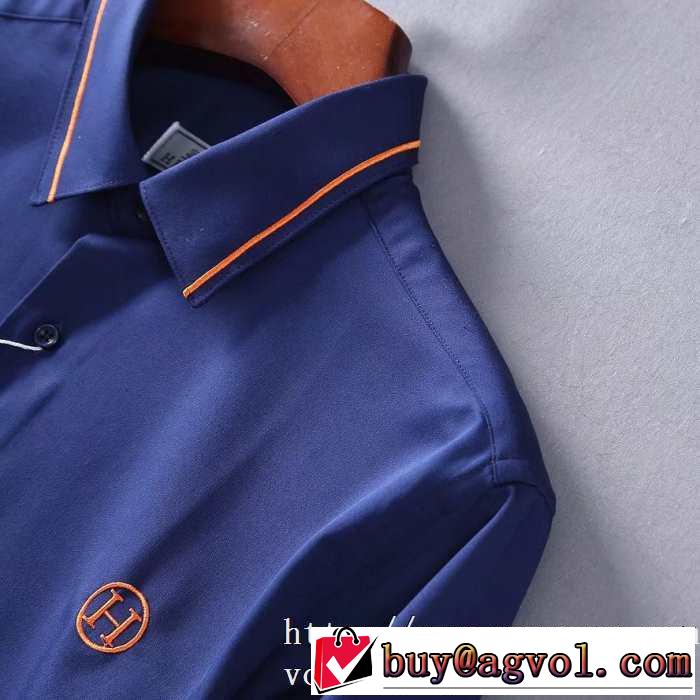 お洒落エルメス 服 メンズ スーツ コーデ シャツ おすすめ HERMES スーパーコピー 品質高さ もちろんトレンド秋冬定番モデル