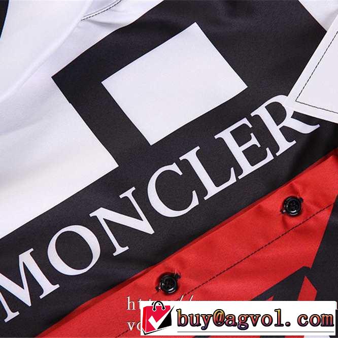 モンクレール シャツ GENIUS GRAIG GREEN LOGO PRINT ブランド コピーMONCLERメンズ 長袖シャツ サイズ感着こなし 新作