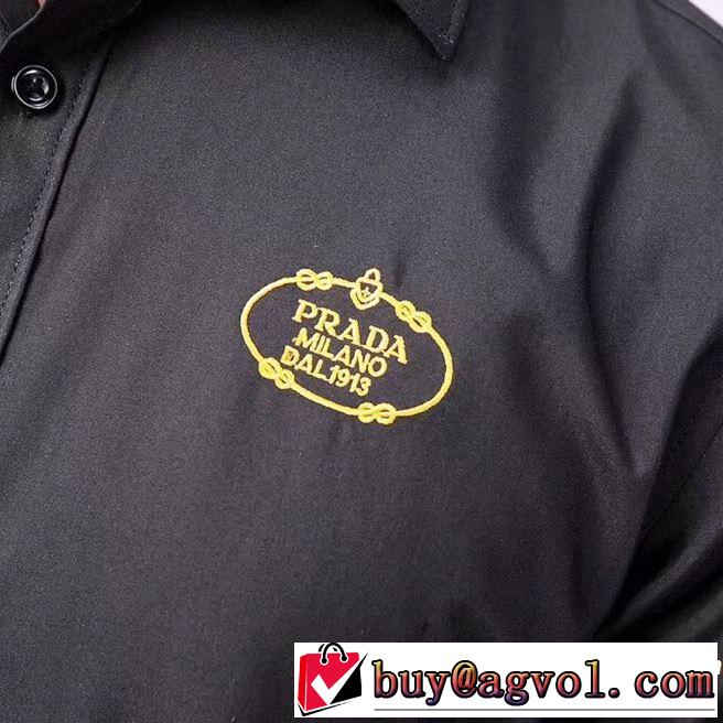 プラダ PRADA 2色可選 2019春夏も引き続きトレンド  長袖 /ロンT/ロングT/ロングTシャツ 夏の王道　適度な上品さ