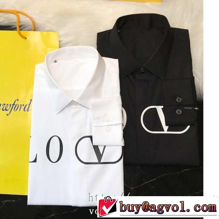 ブランドシャツ カジュアル コーデ ヴァレンティノ 服 メンズ 長袖シャツ Valentino コピー 安いV-LOGO軽い着心地新作 おすすめ