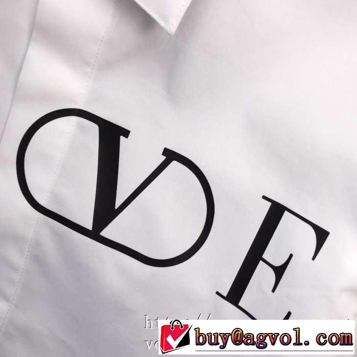 ブランドシャツ カジュアル コーデ ヴァレンティノ 服 メンズ 長袖シャツ Valentino コピー 安いV-LOGO軽い着心地新作 おすすめ