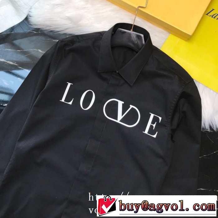 ブランドシャツ カジュアル コーデ ヴァレンティノ 服 メンズ 長袖シャツ Valentino コピー 安いV-LOGO軽い着心地新作 おすすめ