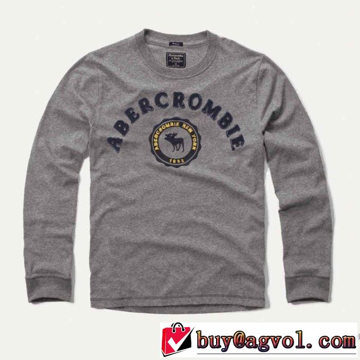 3色可選 長袖Tシャツ 2019年春夏のトレンドアイテム クラシカルな雰囲気 アバクロンビー&フィッチ Abercrombie & Fitch