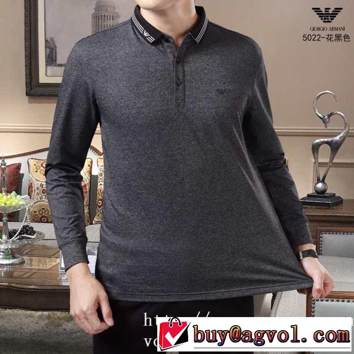2019秋冬最重要アイテム トレンド入り確実最新コレクション アルマーニ ARMANI 長袖Tシャツ 2色可選