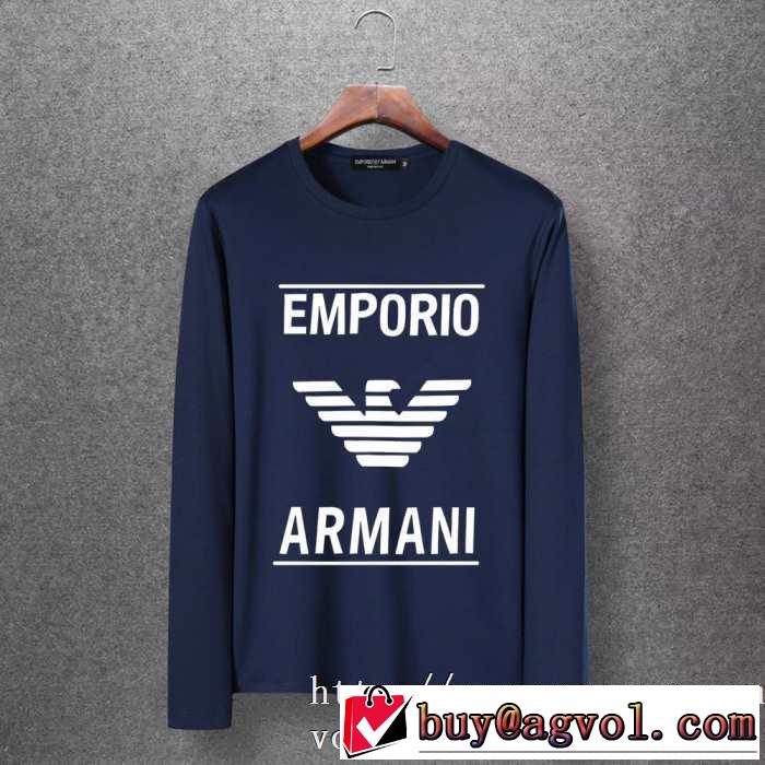 アルマーニ ARMANI 長袖Tシャツ 多色可選 今年の秋冬のトレンド激安セール 2020秋冬流行ファション