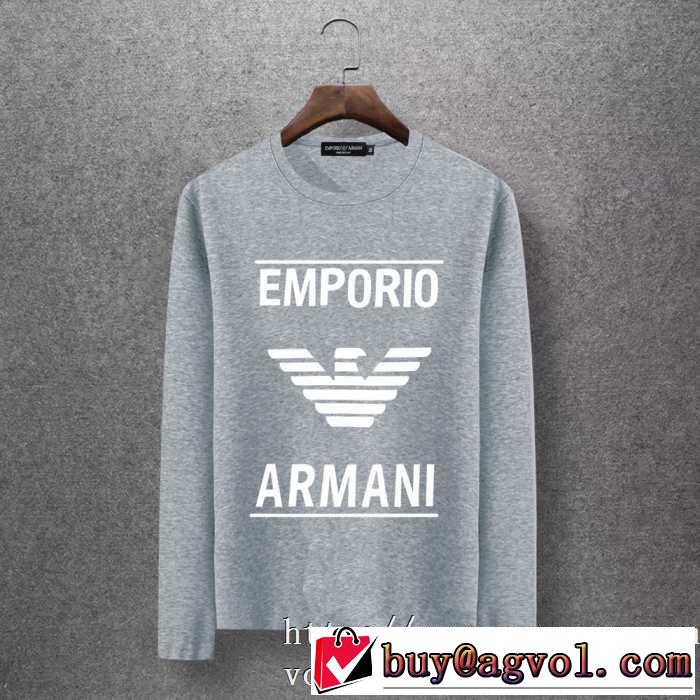 アルマーニ ARMANI 長袖Tシャツ 多色可選 今年の秋冬のトレンド激安セール 2020秋冬流行ファション