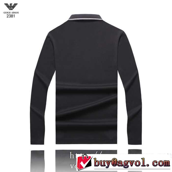 3色可選 長袖Tシャツ  アルマーニ ARMANI 2019トレンドファッション新品 活躍するトレンドアイテム