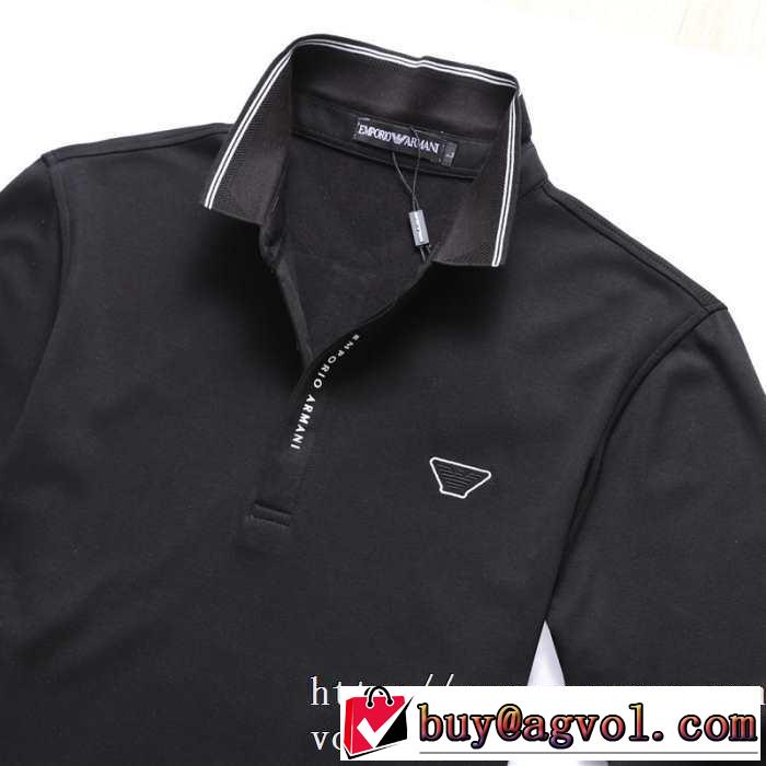 3色可選 長袖Tシャツ  アルマーニ ARMANI 2019トレンドファッション新品 活躍するトレンドアイテム