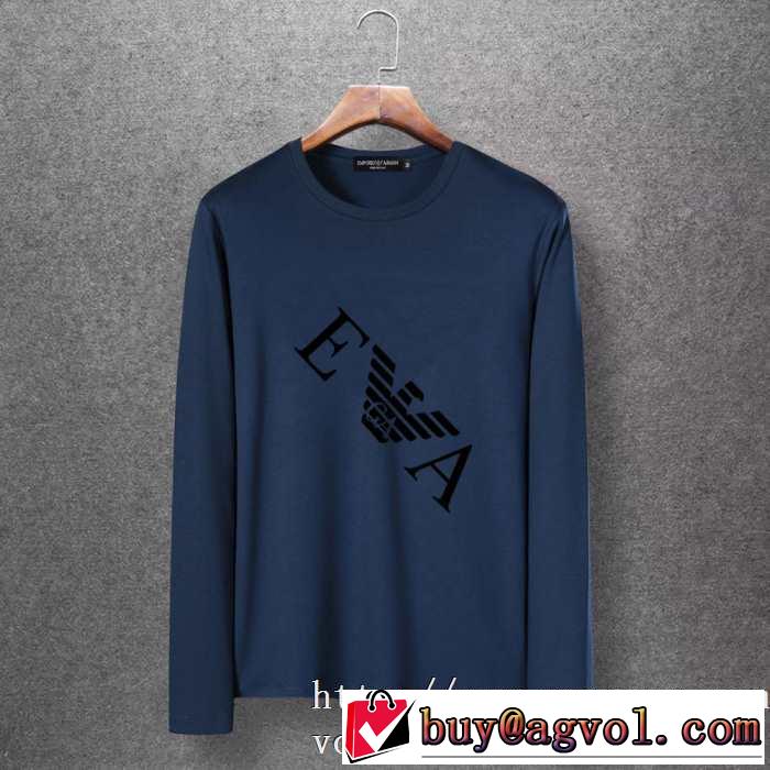 アルマーニ ARMANI 長袖Tシャツ 多色可選 気になる2019年秋のファッション 秋にはやる最新作を先取り
