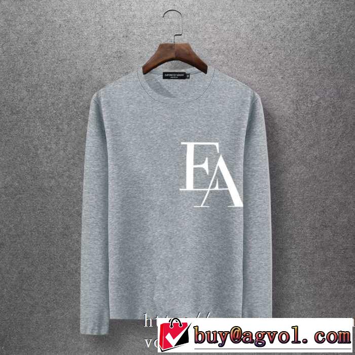 2019秋冬トレンドデザイン アルマーニ ARMANI 長袖Tシャツ 多色可選 注目の秋ファッション一番