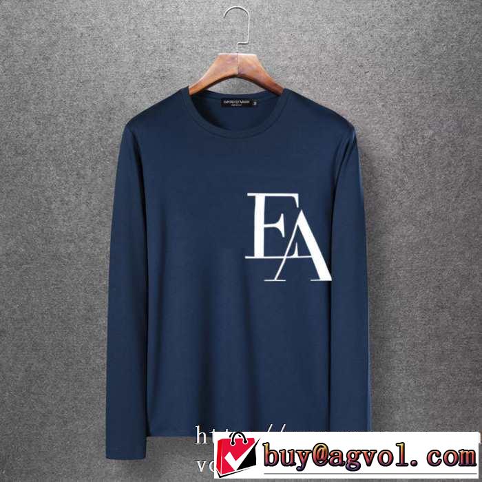 2019秋冬トレンドデザイン アルマーニ ARMANI 長袖Tシャツ 多色可選 注目の秋ファッション一番