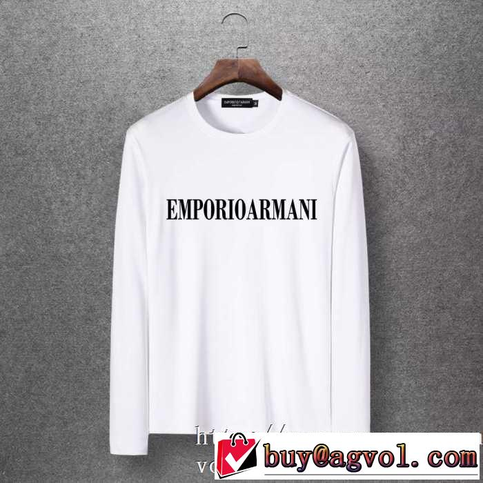 長袖Tシャツ 多色可選 2019秋冬トレンド押さえておきたい 秋にこれがはやりそう アルマーニ ARMANI