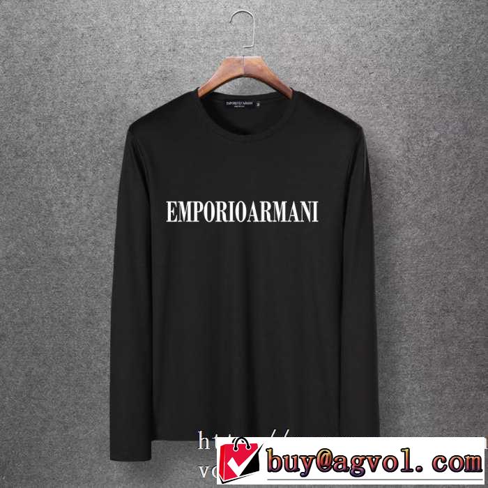 長袖Tシャツ 多色可選 2019秋冬トレンド押さえておきたい 秋にこれがはやりそう アルマーニ ARMANI