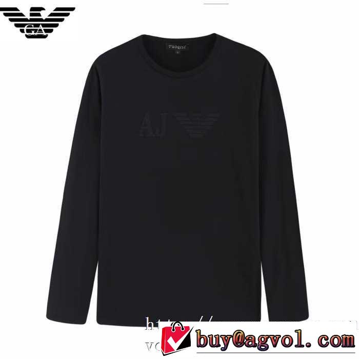 【2019秋冬】の注目トレンド アルマーニ ARMANI 長袖Tシャツ 3色可選 お洒落で秋冬注目トレンド