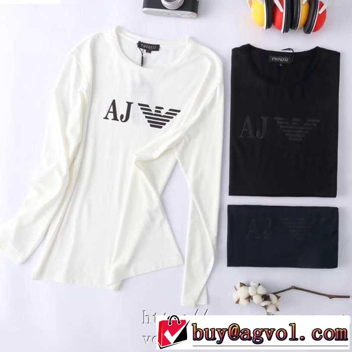 【2019秋冬】の注目トレンド アルマーニ ARMANI 長袖Tシャツ 3色可選 お洒落で秋冬注目トレンド