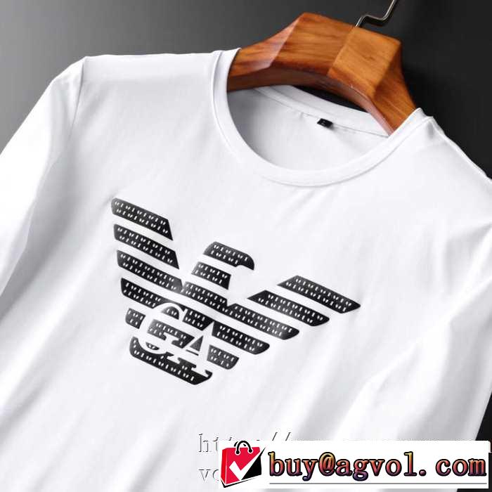 2色可選 長袖Tシャツ アルマーニ ARMANI 2019トレンドファッション新品 今から取り入れられるトレンド