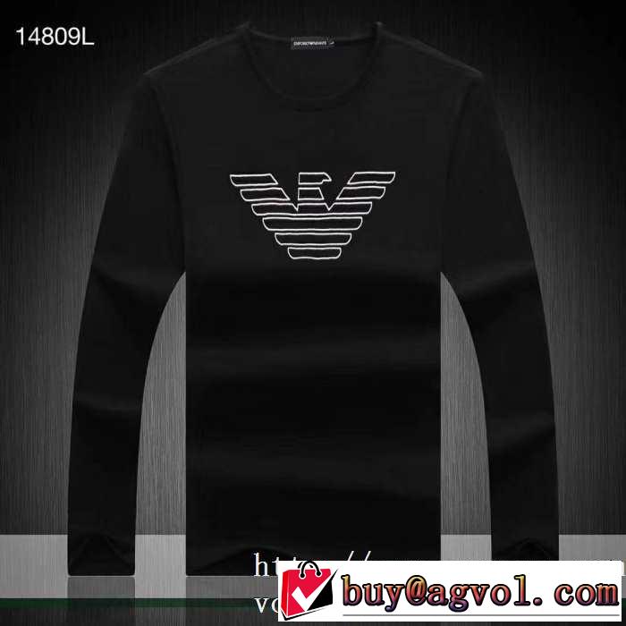 毎日はちょっとイイ秋冬新品 アルマーニ ARMANI 長袖Tシャツ 2色可選 速報！2019年秋ファッショントレンド