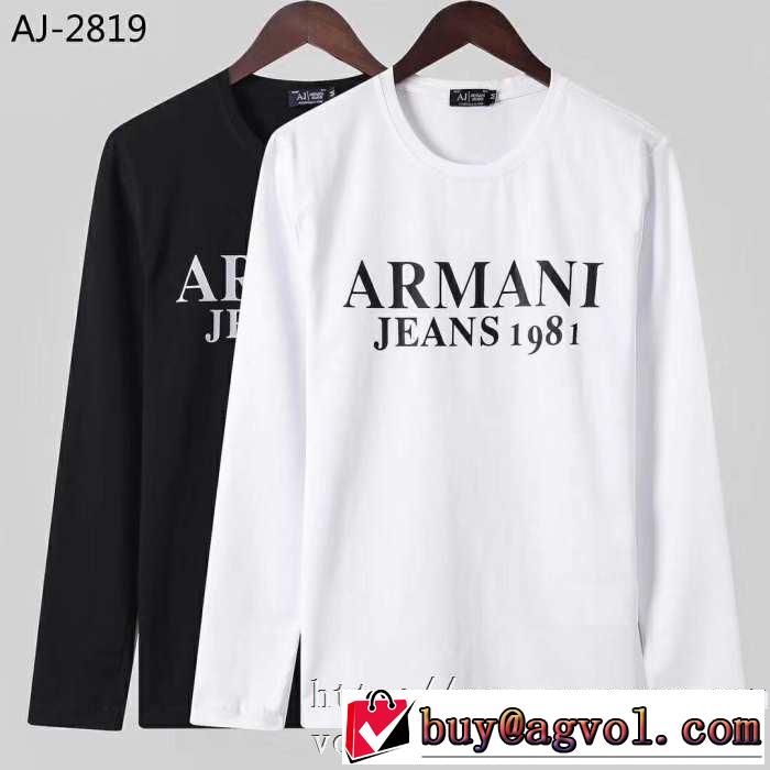 2色可選 長袖Tシャツ アルマーニ ARMANI【2019秋冬トレンド】押さえておきたい 支持率が高い秋冬最新作