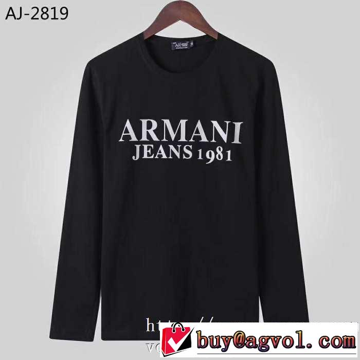 2色可選 長袖Tシャツ アルマーニ ARMANI【2019秋冬トレンド】押さえておきたい 支持率が高い秋冬最新作