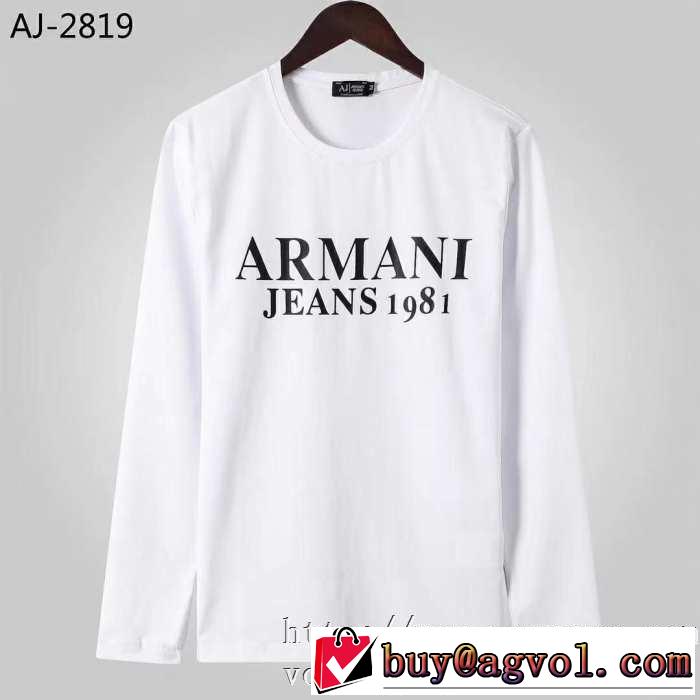 2色可選 長袖Tシャツ アルマーニ ARMANI【2019秋冬トレンド】押さえておきたい 支持率が高い秋冬最新作