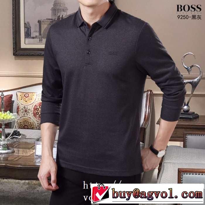 ヒューゴボス HUGO BOSS 長袖Tシャツ 4色可選 注目の秋ファッション一番 先取り 2019/2020秋冬ファッション