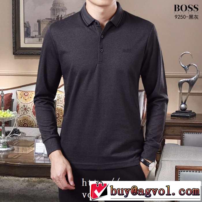 2019トレンドアイテム激安 ヒューゴボス HUGO BOSS 長袖Tシャツ 3色可選 今年注目すべき秋冬ファッション