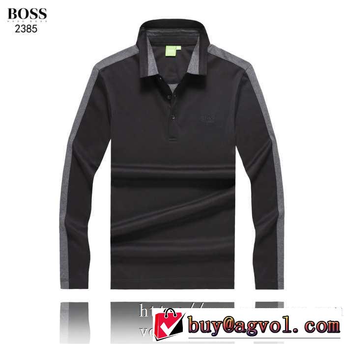 絶対おさえるべきカラーと最新 2019秋冬トレンドアイテム ヒューゴボス HUGO BOSS 長袖Tシャツ 2色可選
