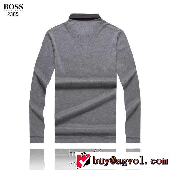 絶対おさえるべきカラーと最新 2019秋冬トレンドアイテム ヒューゴボス HUGO BOSS 長袖Tシャツ 2色可選