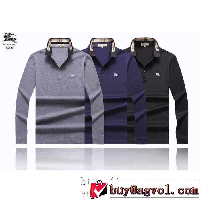 今季トレンド新作はこれ バーバリー BURBERRY 長袖Tシャツ 3色可選 2019秋冬トレンドデザイン