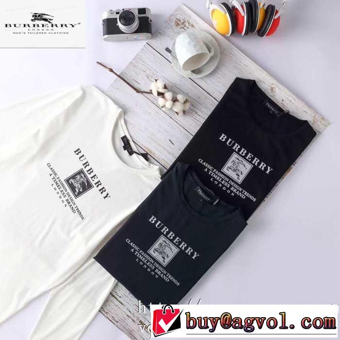 速報！2019年秋ファッショントレンド バーバリー BURBERRY 長袖Tシャツ 3色可選 新作アイテムが今年流