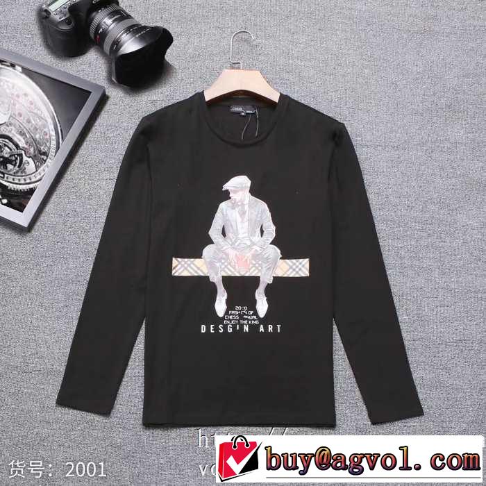 バーバリー BURBERRY 長袖Tシャツ 3色可選 【2019秋冬】今きてる最先端ブランド 今年注目な新品セール