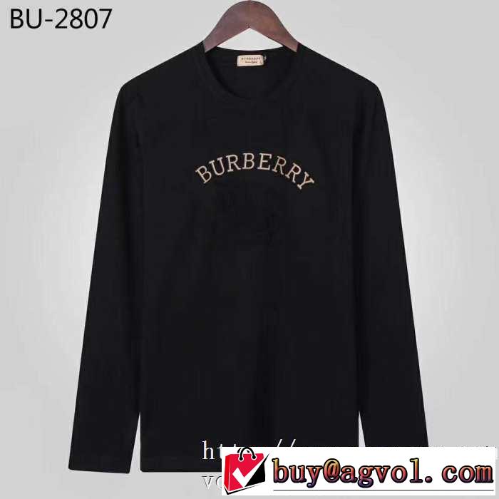 人気ファッション雑誌でも掲載 2019秋冬トレンドアイテム バーバリー BURBERRY 長袖Tシャツ 2色可選