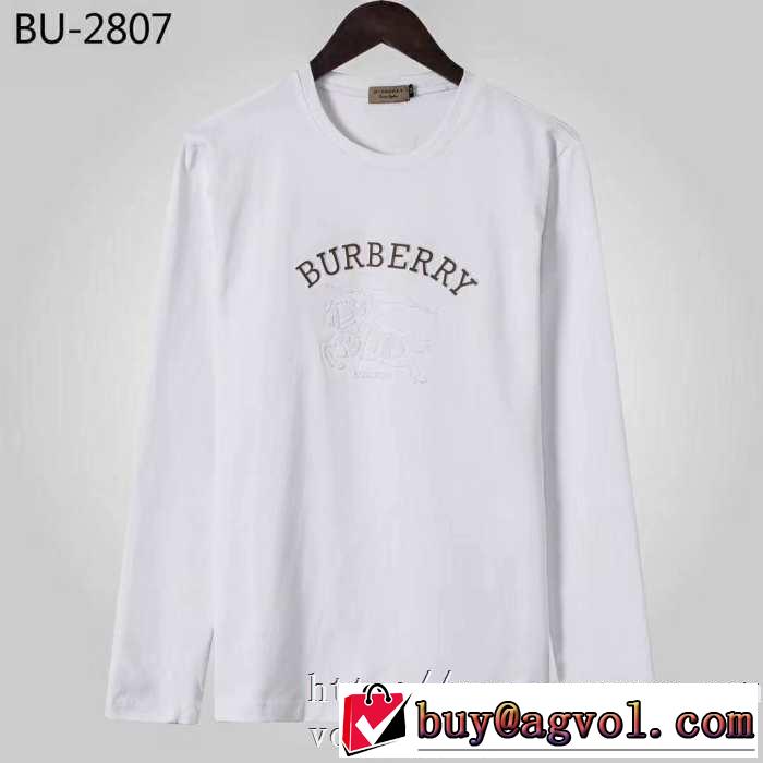 人気ファッション雑誌でも掲載 2019秋冬トレンドアイテム バーバリー BURBERRY 長袖Tシャツ 2色可選