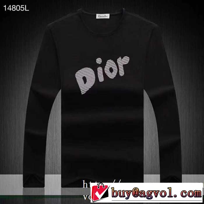 秋冬ファッションコーディネート 2019-2020秋冬のファッション ディオール DIOR 長袖Tシャツ 2色可選