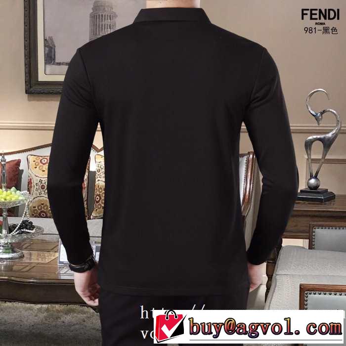 長袖Tシャツ 3色可選 おしゃれ感度が高い秋冬トレンド 2019トレンドアイテム激安 フェンディ FENDI