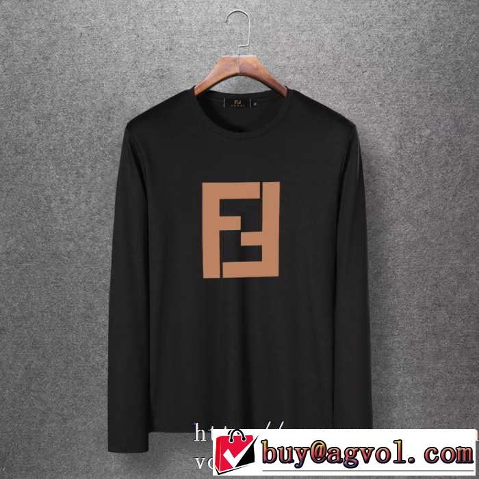 4色可選 長袖Tシャツ 絶対おさえるべきカラーと最新 2020秋冬流行ファション  フェンディ FENDI