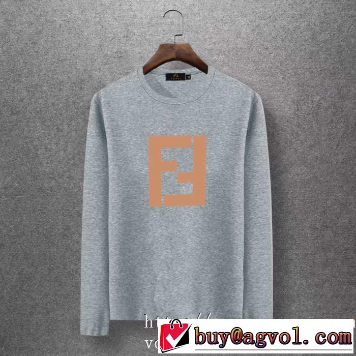 4色可選 長袖Tシャツ 絶対おさえるべきカラーと最新 2020秋冬流行ファション  フェンディ FENDI
